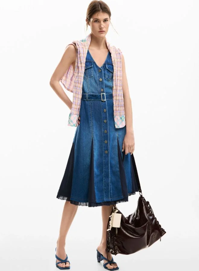 ديسيجوال فستان ميدي بقماش الجينز